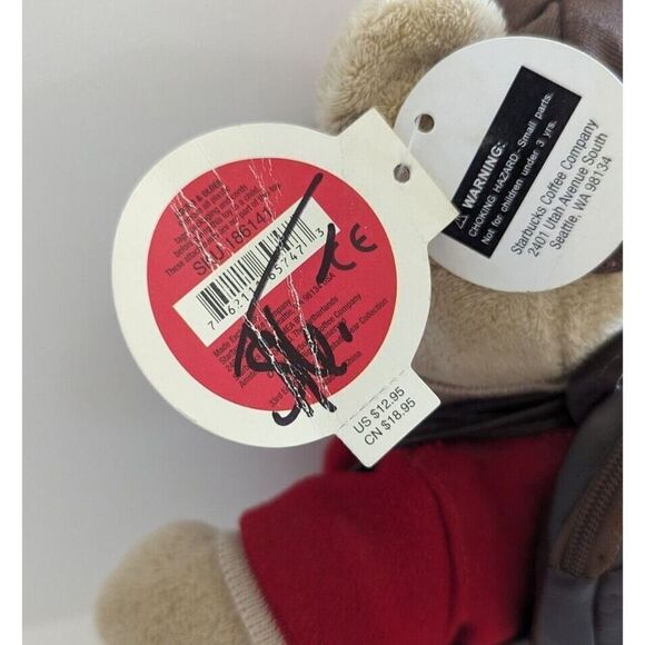 Starbucks Bearista 2004 Back to School Bear Boy 10" Plush Collectable C - Picture 6 of 8